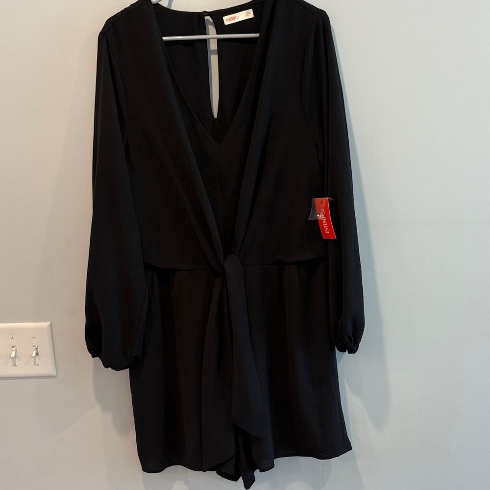 Black Long Sleeve Romper